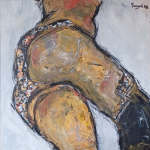 « Nu », série « So nue » acrylique sur toile, 80x80cm, 2021.