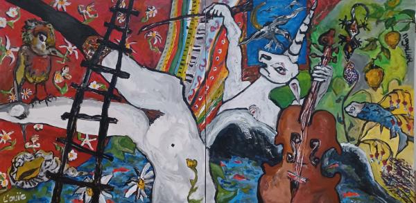 Diptyque 100 x 200 cm - L’ouïe image