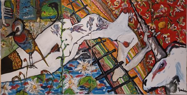 Diptyque 100 x 200 cm - Le toucher image