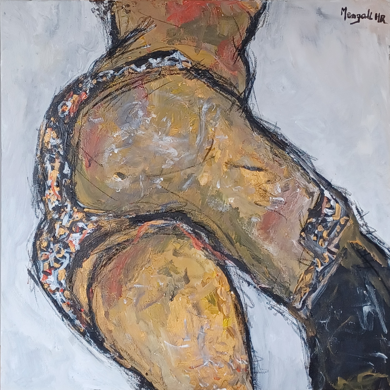« Nu », série « So nue » acrylique sur toile, 80x80cm, 2021 « Nu », série « So nue » acrylique sur toile, 80x80cm, 2021